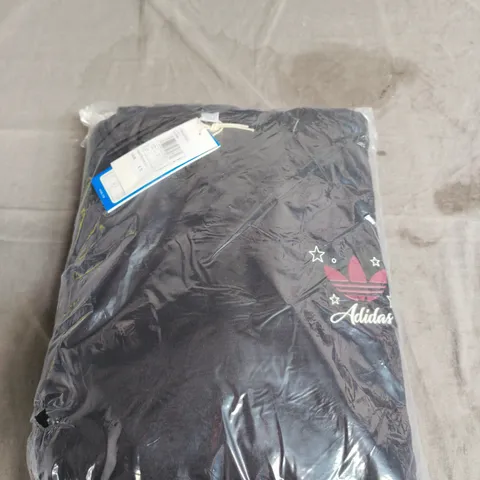 ADIDAS BLACK LOGO HOODIE SIZE S