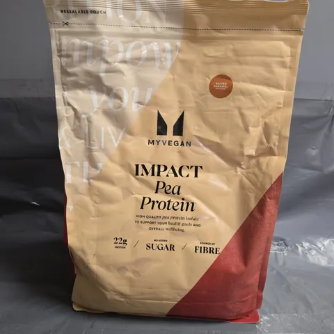 SEALED MYVEGAN IMPACT PEA PROTEIN ISOLATE IN SALTED CARAMEL 2.5KG