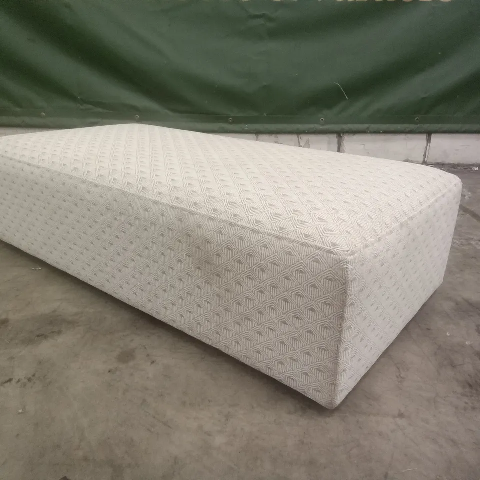 DESIGNER THE LOUNGE COMPANY MADE FOOTSTOOL - CREAM PRINT FABRIC 