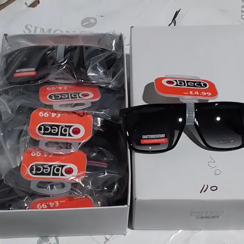 LOT OF 12 PAIRS OF OBJECT DEMI SHATTER RESISTANT SUN GLASSES
