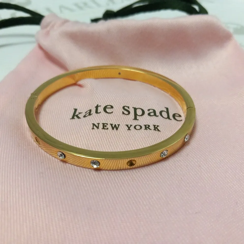 KATE SPADE SET IN STONE METALST ONE CRYSTAL BANGLE