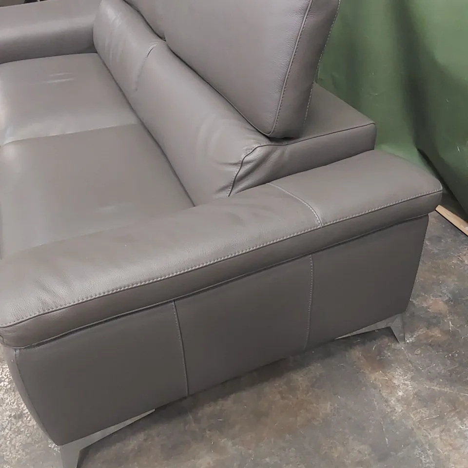 QUALITY DESIGNER ITALIAN MADE FLAVIO 3 SEATER MAXI LEATHER SOFA 