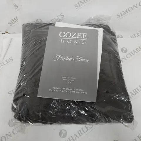 BOXED COZEE HOME HEATED BLANKET IN GREY