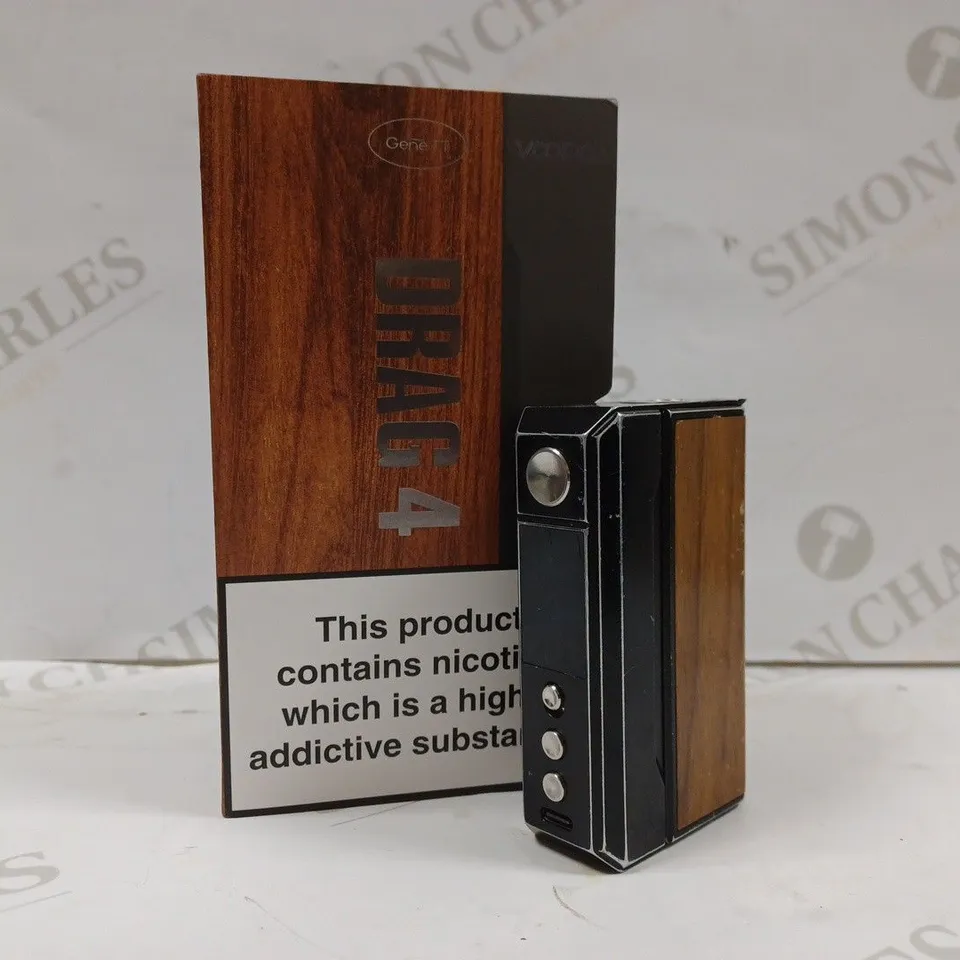 BOXED VOOPOO GENE TT DRAG 4 VAPE SYSTEM - BLACK & WALNUT 