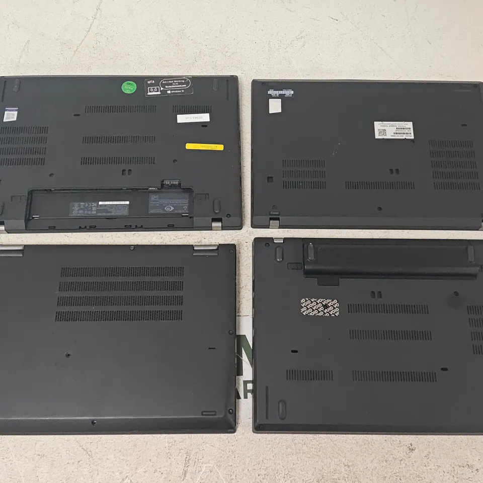 LOT OF 4 UNBOXED LENOVO THINKPAD LAPTOPS TO INCLUDE I7 T480 AND I5 T14