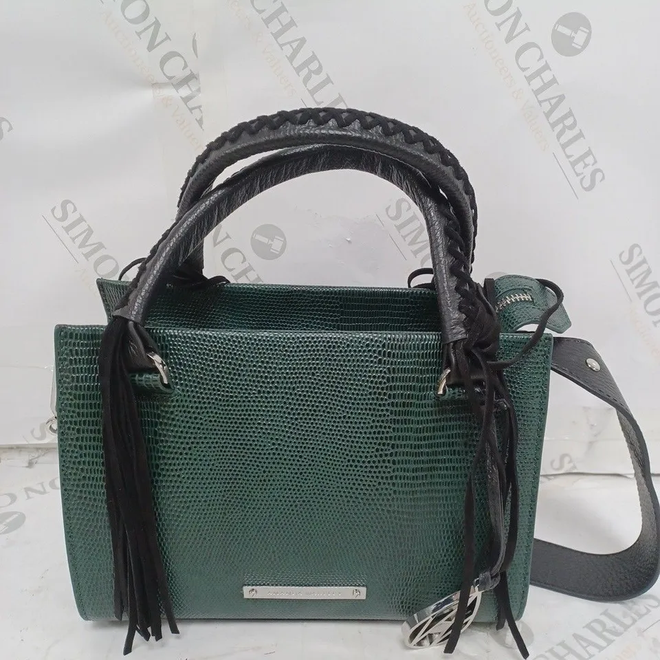 AMANDA WAKELEY GREEN TASSLE HANDBAG