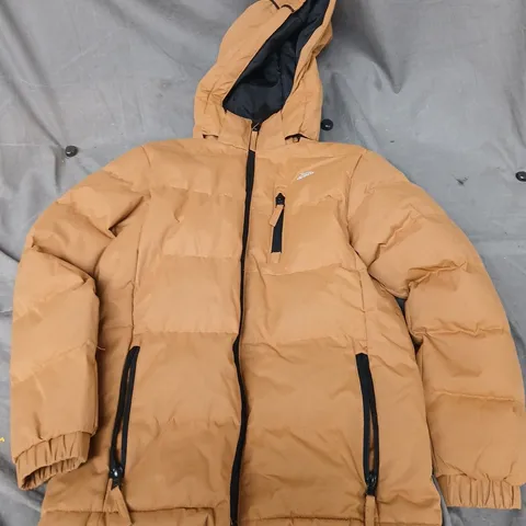 TRESSPASS KIDS TP50 WATERPROOF COAT IN CARAMEL - 7/8