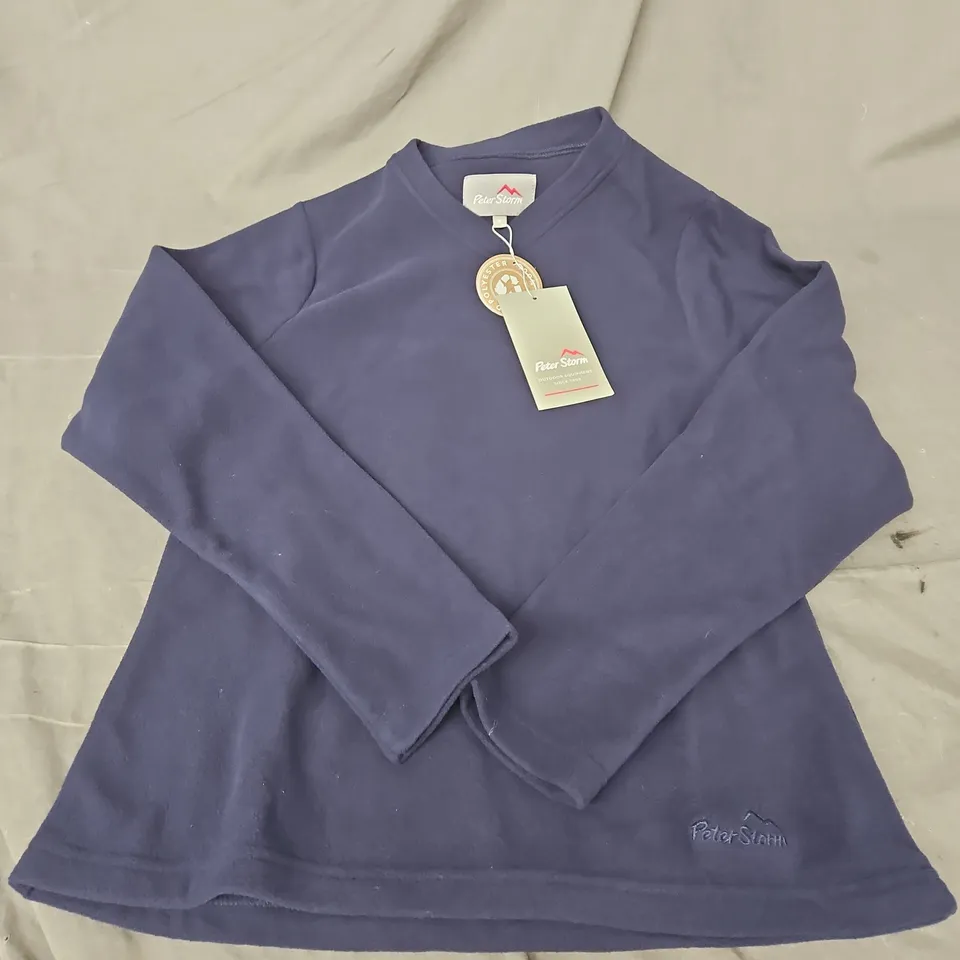 PETER STORM WOMENS BRACK V NECK JUMPER IN NAVY SIZE 8