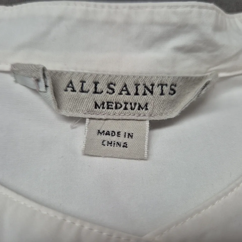 ALLSAINTS WHITE SLEEVELESS TOP – MEDIUM