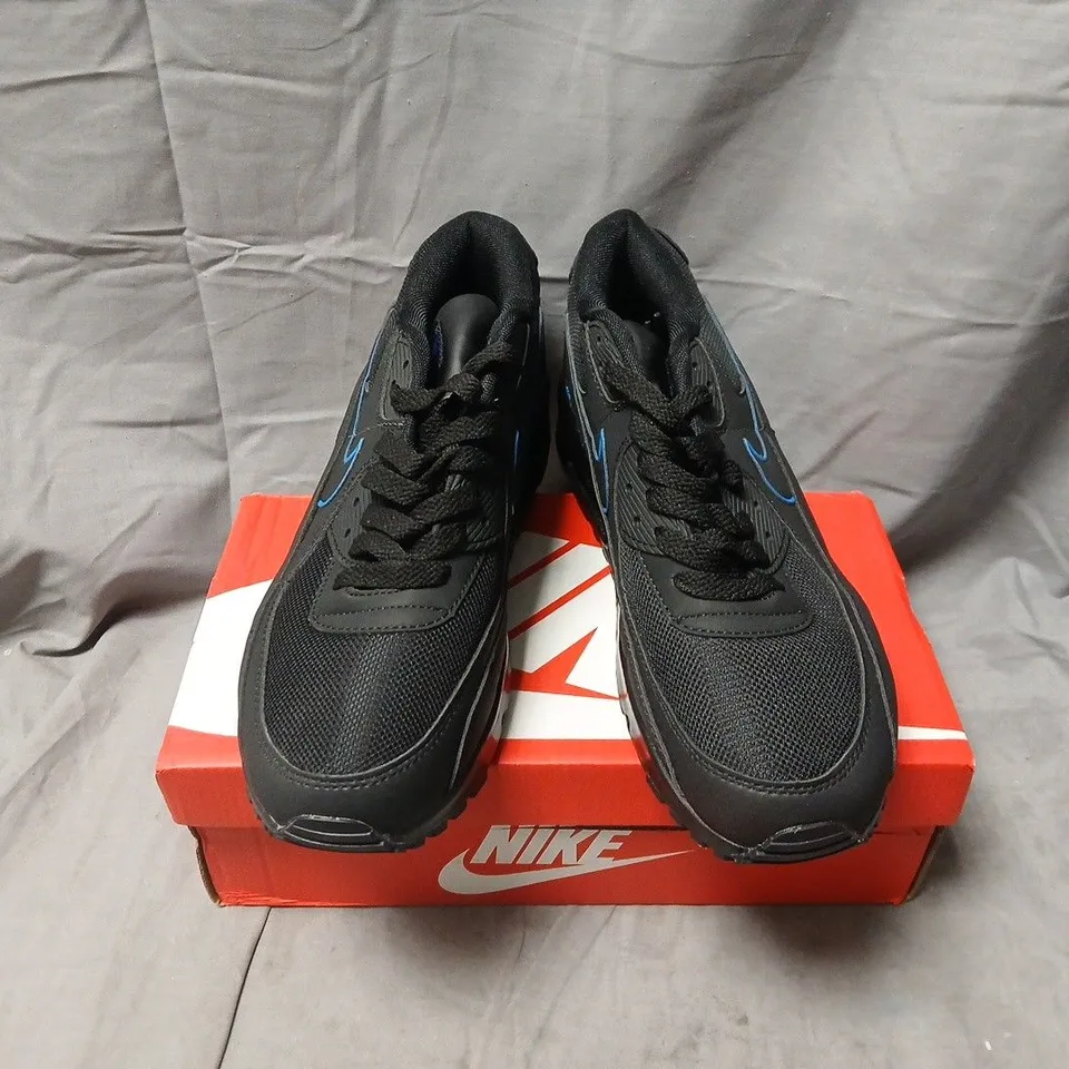 BOXED NIKE AIR MAX 90 SHOES – BLACK/BLUE, UK 10 (US 11)