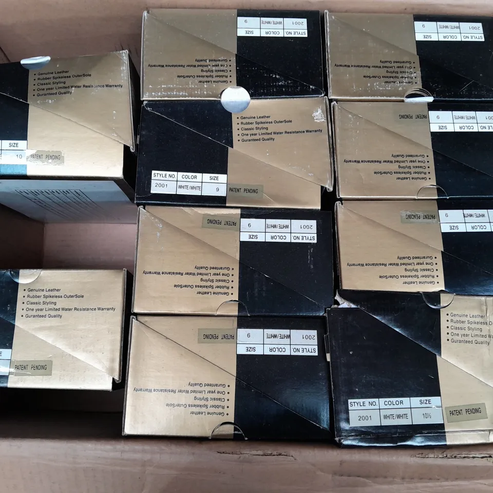 BOX OF APPROX 11 ASSORTED SHOES IN VARIOUS COLOURS & SIZES
