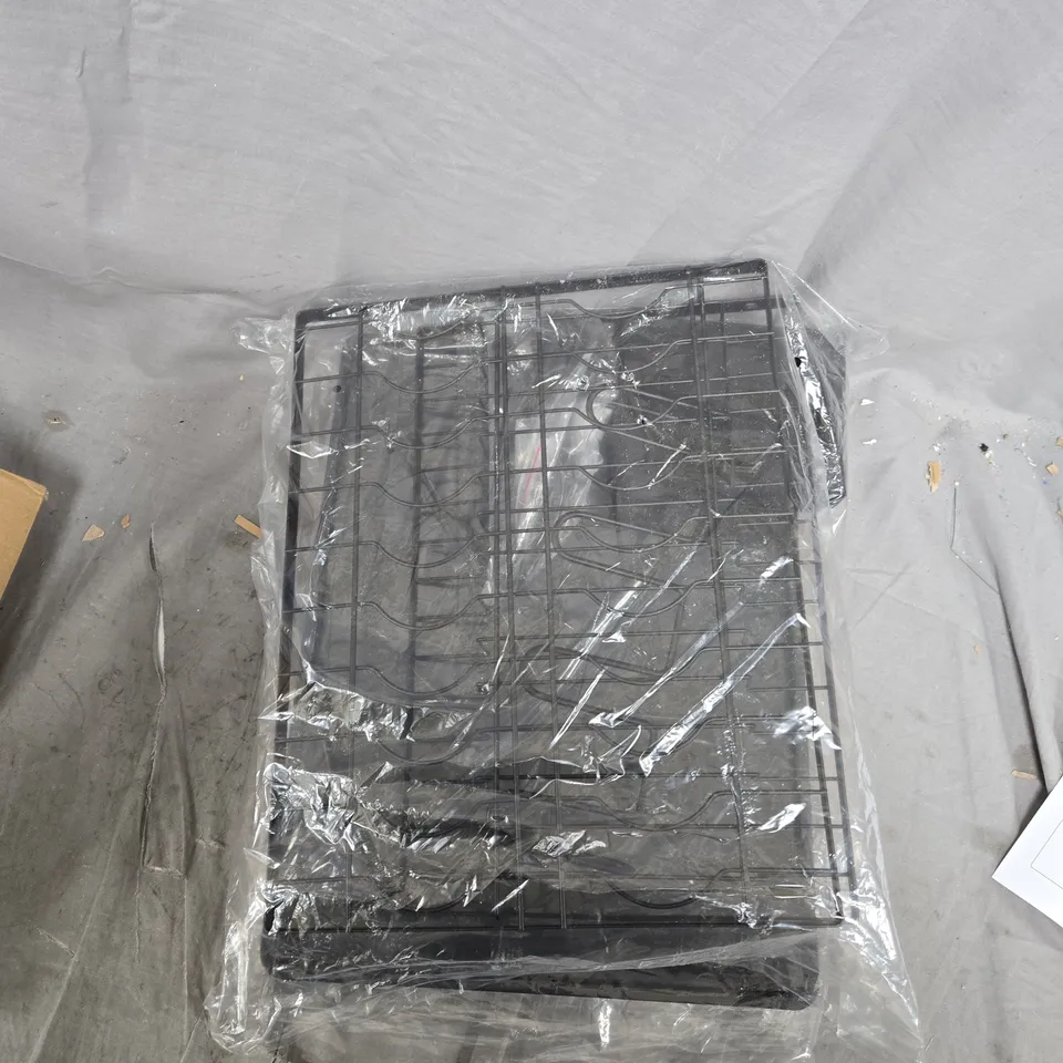 BLACK METAL KITCHEN DISH DRYING RACK – BOXED