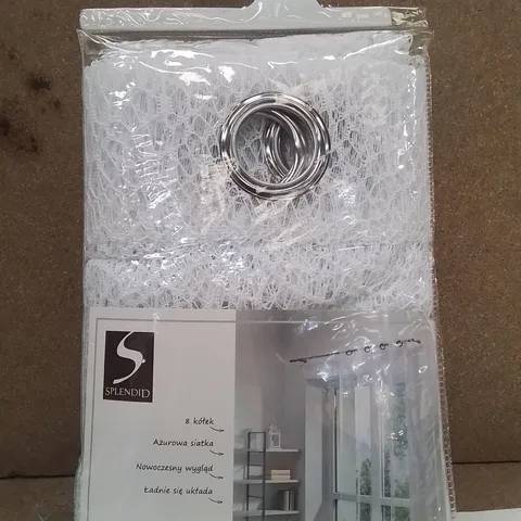 BRAND NEW SPLENDID 140 X 245CM EYELET NET CURTAIN