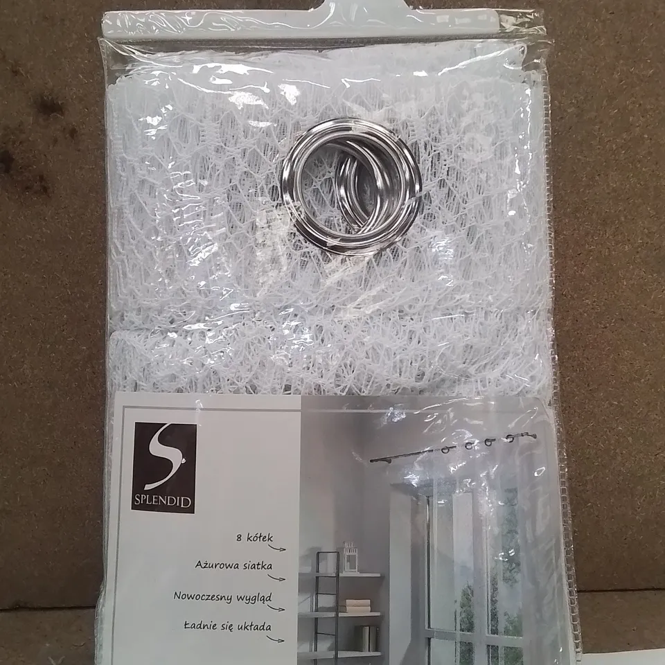 BRAND NEW SPLENDID 140 X 245CM EYELET NET CURTAIN