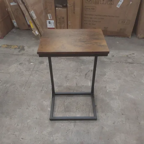 ALIZON PEDESTAL END TABLE TABLE TOP COLOUR: BROWN