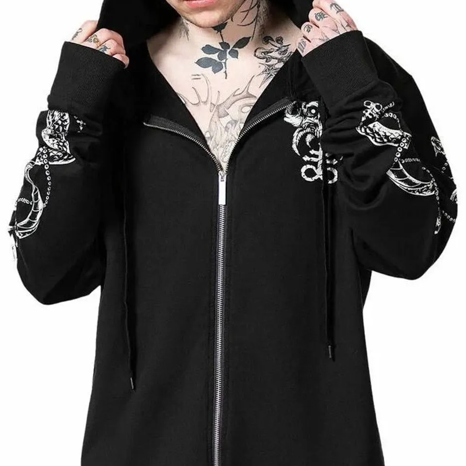 BRAND NEW KILLSTAR ANDERS ZIP UP HOODIE - BLACK - SIZE XS