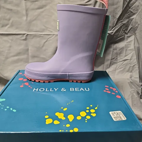 HOLLY & BEAU MAUVE RAIN BOOTS β KIDS UK9 (EU27, US10) β PAIR