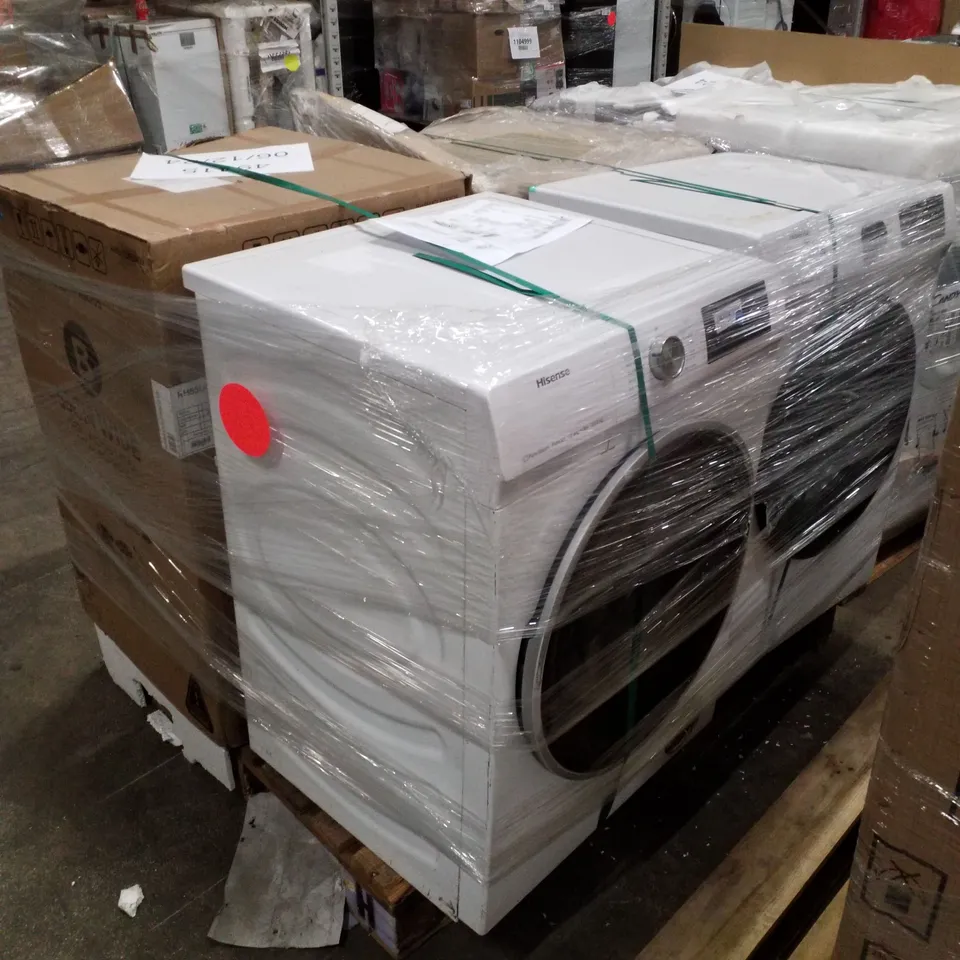 PALLET OF APPROXIMATELY 4 UNPROCESSED RAW RETURN WHITE GOODS TO INCLUDE;