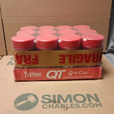 12 X TYPHOO ONE CUP INSTANT BLACK TEA WITH WHITENER (UP TO 50 CUPS PER JAR)