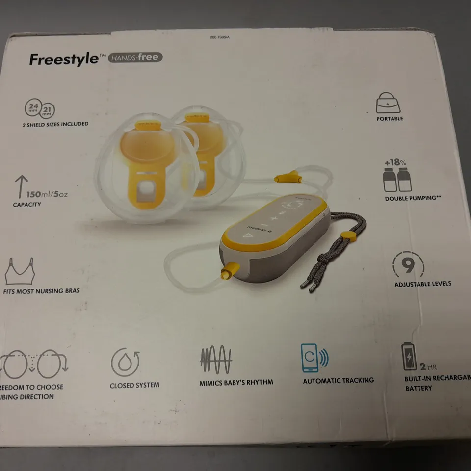 BOXED MEDELA FREESTYLE HANDS FREE DOUBLE ELECTRIC BREAST PUMP