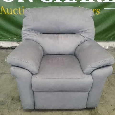 QUALITY DESIGNER G-PLAN SEATTLE ELECTRIC RECLINER CHAIR - STINGRAY CHARCOAL FABRIC 