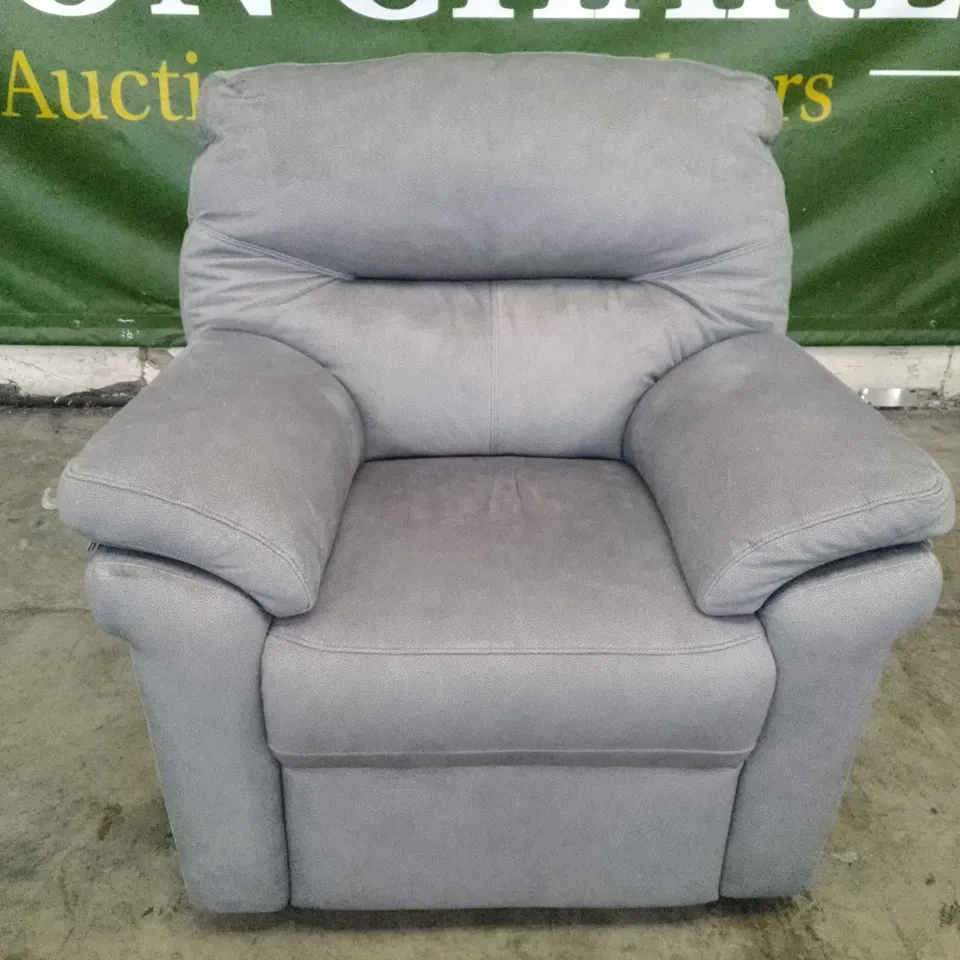 QUALITY DESIGNER G-PLAN SEATTLE ELECTRIC RECLINER CHAIR - STINGRAY CHARCOAL FABRIC 