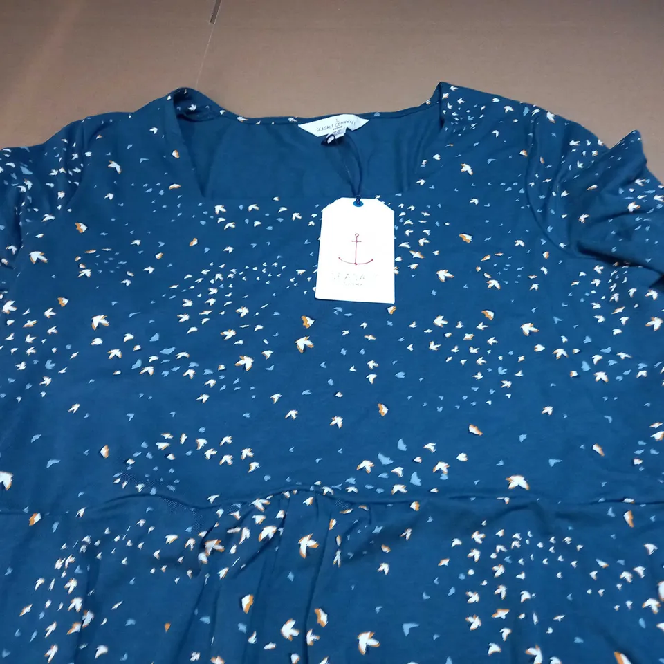 SEASALT CORNWALL PAINT SHARDS DRESS STARLINGS DARK WRECKAGE - UK 14