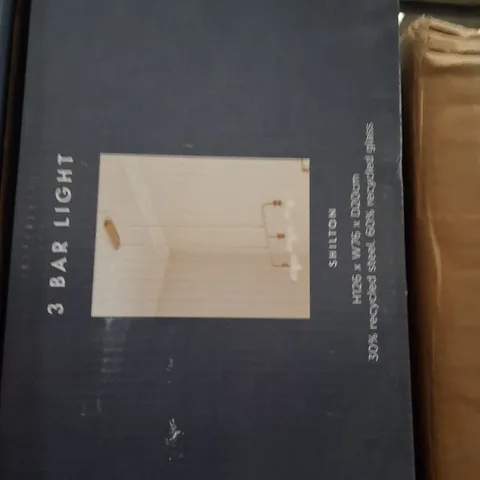BOXED 3-BAR LIGHT CEILING FIXTURE