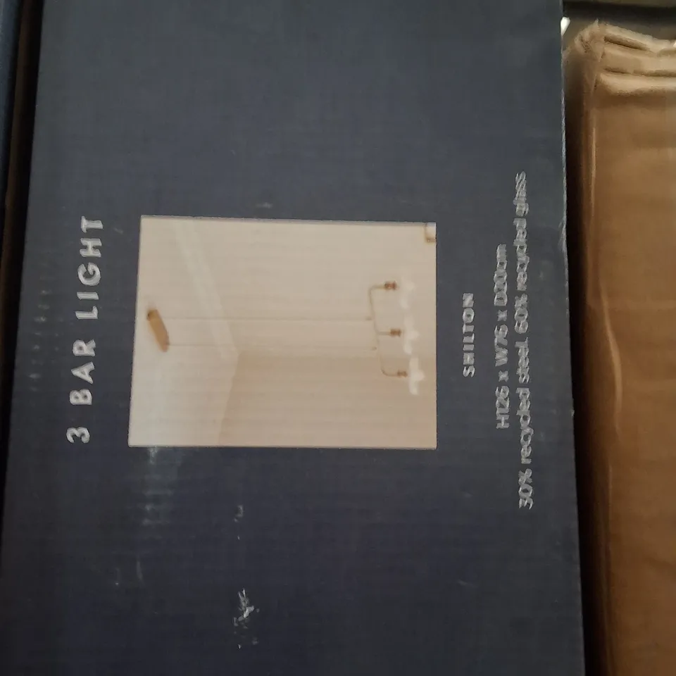 BOXED 3-BAR LIGHT CEILING FIXTURE