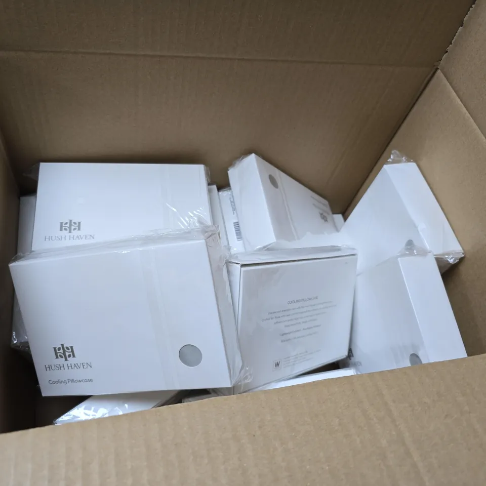 APPROXIMATELY 15 BOXED HUSH HAVEN COOLING PILLOWCASES