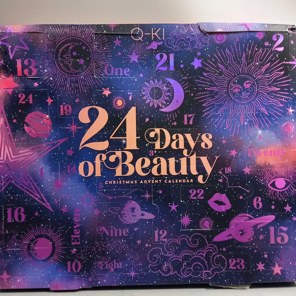 BOXED Q-KI 24 DAYS OF BEAUTY ADVENT CALENDAR RRP £19.99