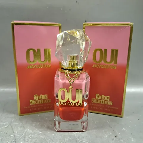 2 X 50ML JUICY COUTURE OUI EAU DE PARFUM SPRAY