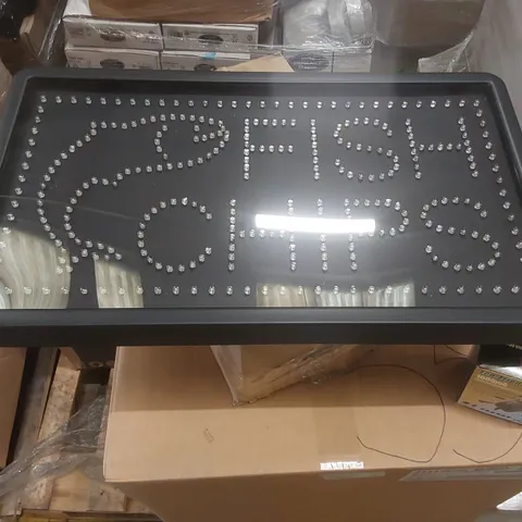 BRAND NEW BOXED LED FISH AND CHIPS SIGN