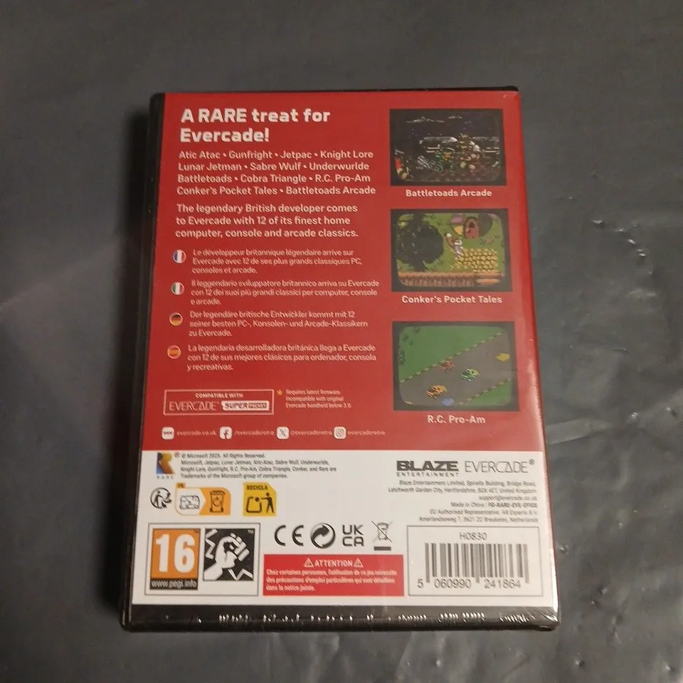 SEALED EVERCADE RARE COLLECTION1 MULTI GAME CARTRIDGE