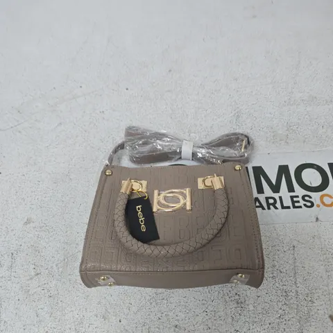 BEBE ALEXANDRA SMALL SATCHEL BAG – TAUPE