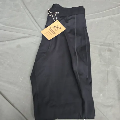 REVOLUTION RACE BLACK TRACK PANTS – DRAWSTRING WAIST, SIZE L