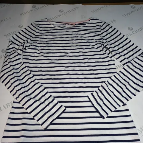 WOMENS BODEN STRIPPED LONG SLEEVED SHIRT SIZE 8