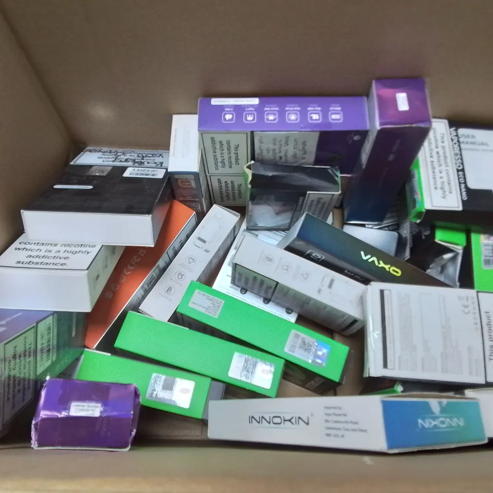 LOT OF ASSORTED E-CIGS AND PARTS TO INCLUDE VAPORETTO, INVOKING AND ASPIRE