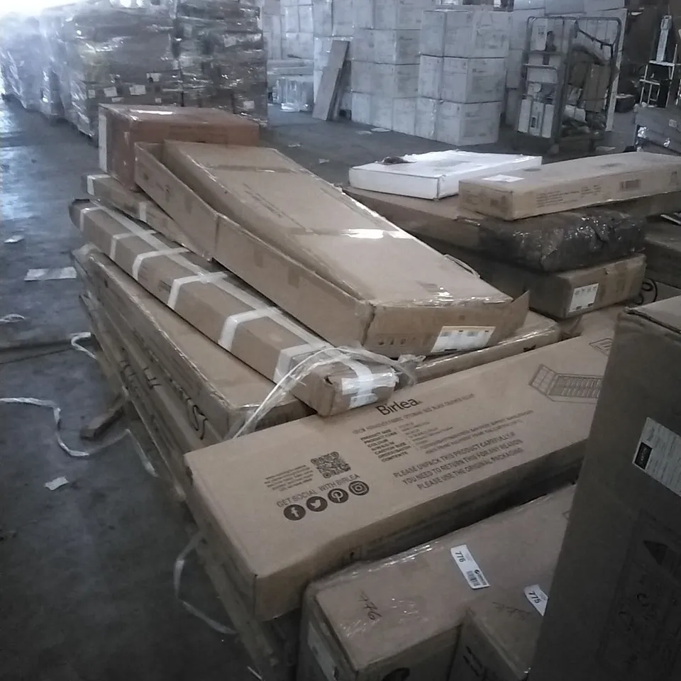 Pallet of assorted, incomplete Furniture parts and pieces
