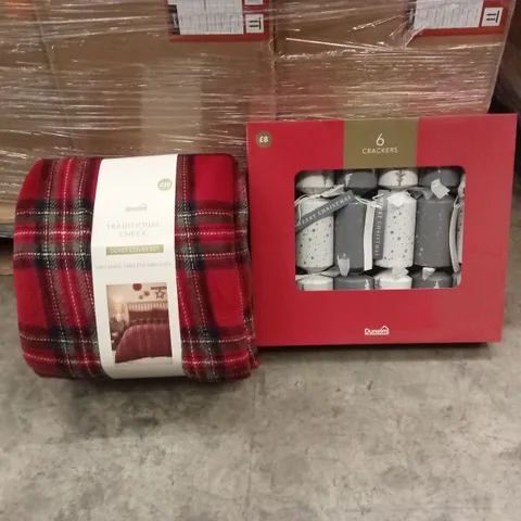 PALLET TO CONTAIN A LARGE QUANTITY OF CHRISTMAS DUVET COVER SETS AND CHRISTMAS CRACKERS