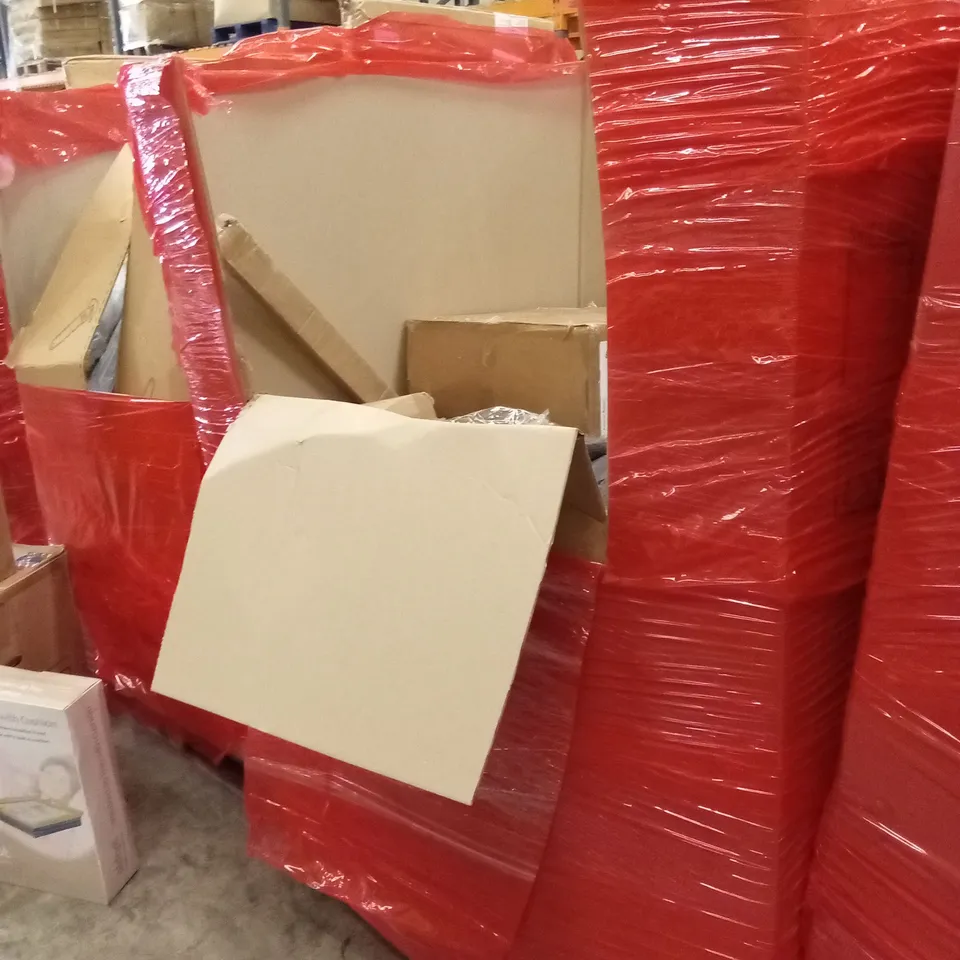 PALLET OF ASSORTED HOUSEHOLD GOODS AND PRODUCTS TO INCLUDE; COFFEE MAKER, CAT LITTER BOX, LAP TRAY, PET PRODUCTS ETC