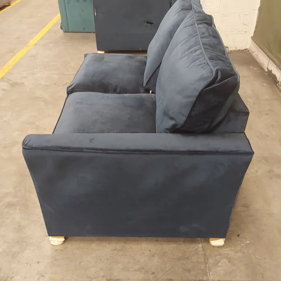QUALITY DESIGNER CORNER SOFA SECTION - NAVY VELVET // SECTION OF A SOFA ONLY