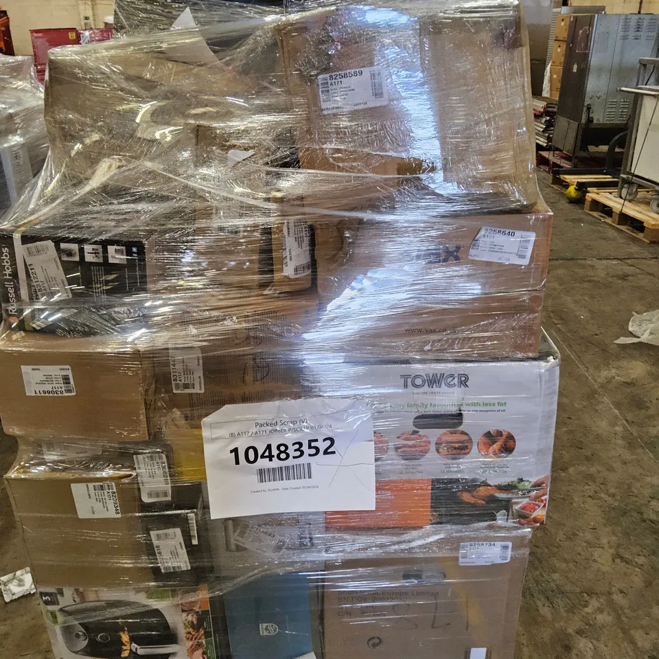 PALLET OF APPROXIMATELY 58 UNPROCESSED RAW RETURN HOUSEHOLD AND ELECTRICAL GOODS TO INCLUDE;