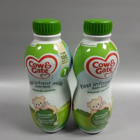 2 X SEALED COW & GATE FIRST INFANT MILK - 2 X 1L