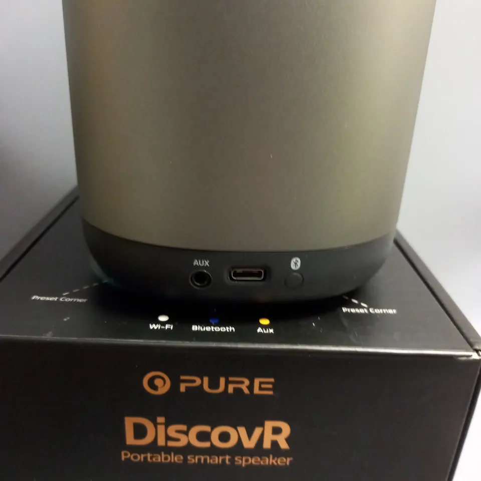 BOXED PURE DISCOVR PORTABLE SMART SPEAKER WITH BUILT IN ALEXA