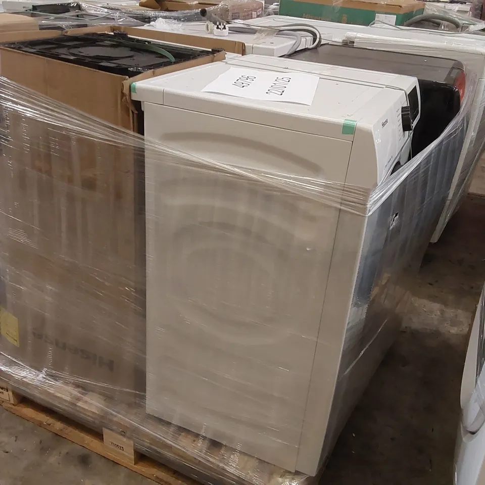 PALLET OF APPROXIMATELY 4 UNPROCESSED RAW RETURN WHITE GOODS TO INCLUDE;