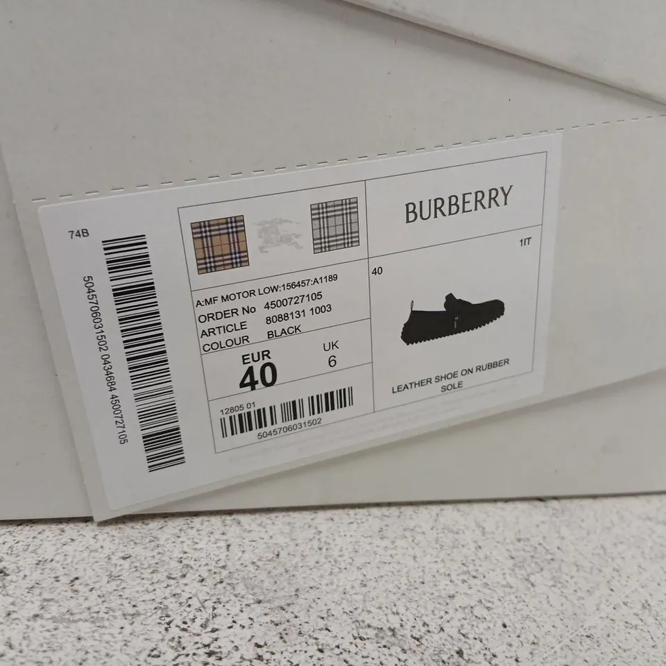 BURBERRY LEATHER LOAFERS – BLACK UK 6 (EUR 40)