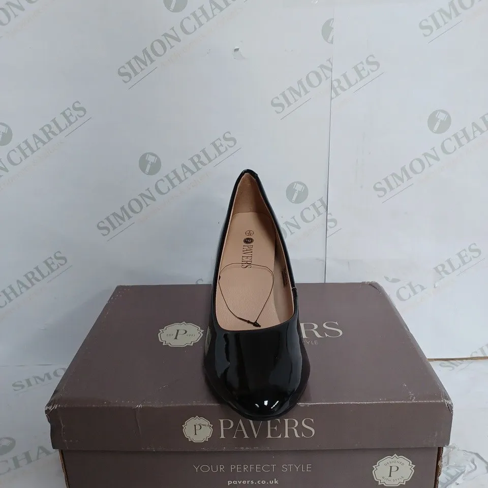 PAVERS LEATHER PLATFORM SHOES IN BLACK PENDANT - EUR 39