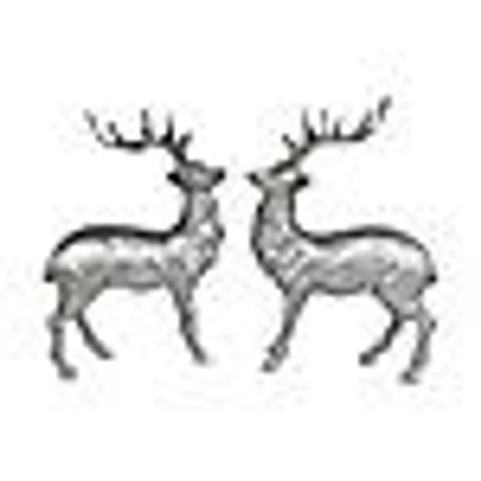 HOME STORIES SET OF 2 STAG DECORATIONS