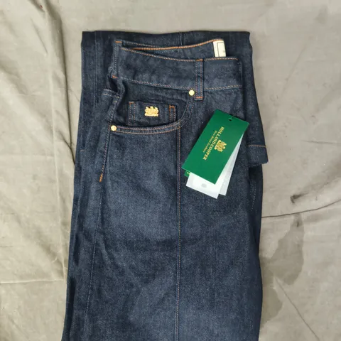 HOLLAND COOPER LILY WIDE LEG JEANS IN DARK INDIGO SIZE 10R